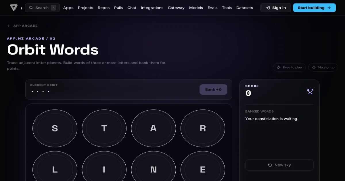 Orbit Words app preview