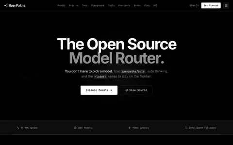 OpenPaths homepage screenshot