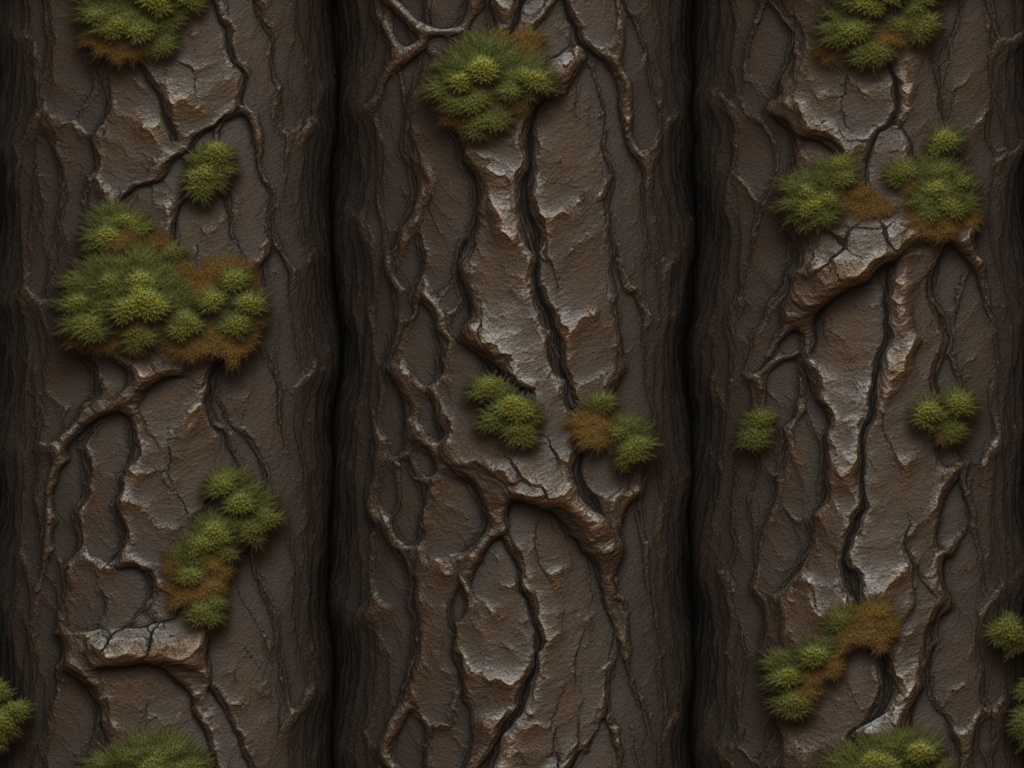 Bark and moss